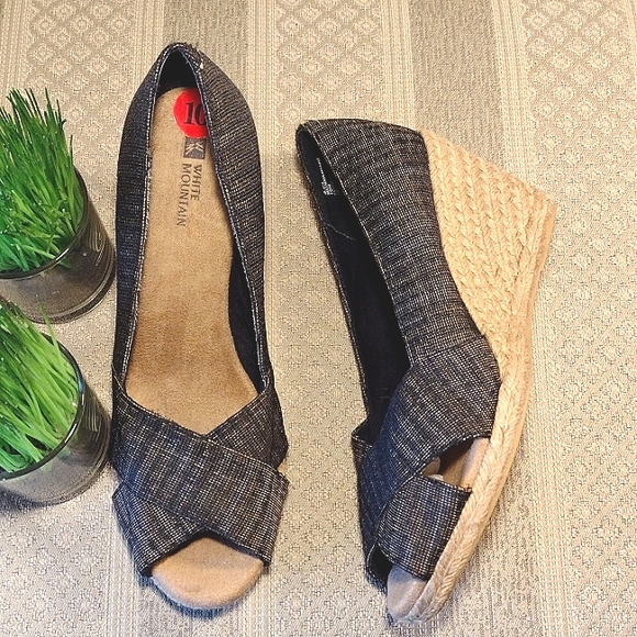 White Mountain Shoes - White Mountain Peep Toe Wedge